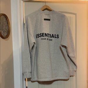 Essentials Light Gray Crewneck Sweater